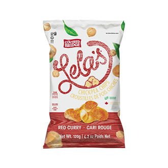 Covered Bridge Lela's Chickpea Chips Red Curry (8x120g) (jit) - Pantree