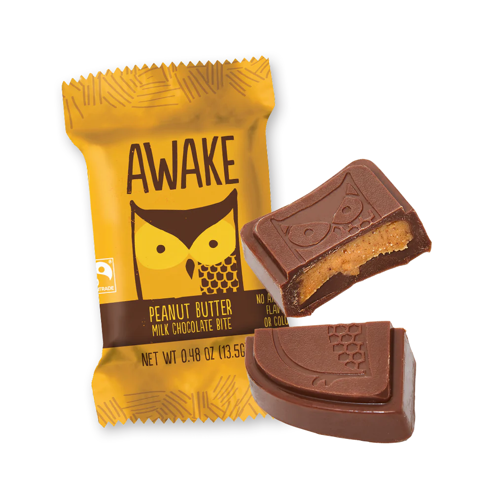 Awake Peanut Butter Milk Chocolate Bites (50x13.5g) Pantree