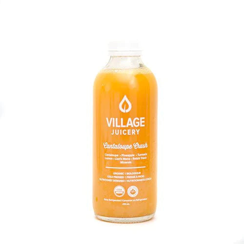 Village Juicery Cold Pressed Juice Cantaloupe Crush 5 Day Shelf Life