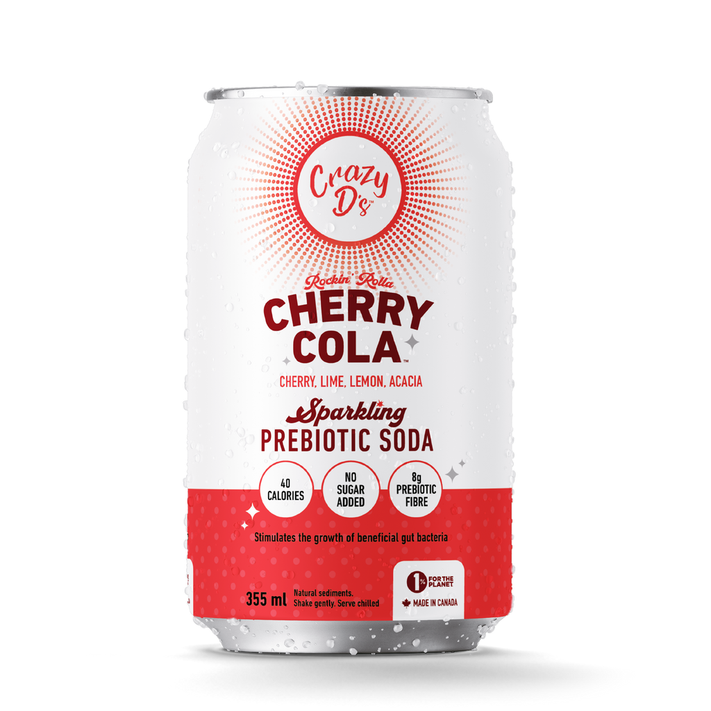 Crazy D's -  Cherry Cola - Sparkling Prebiotic Craft Soda (12x355ml) - Pantree