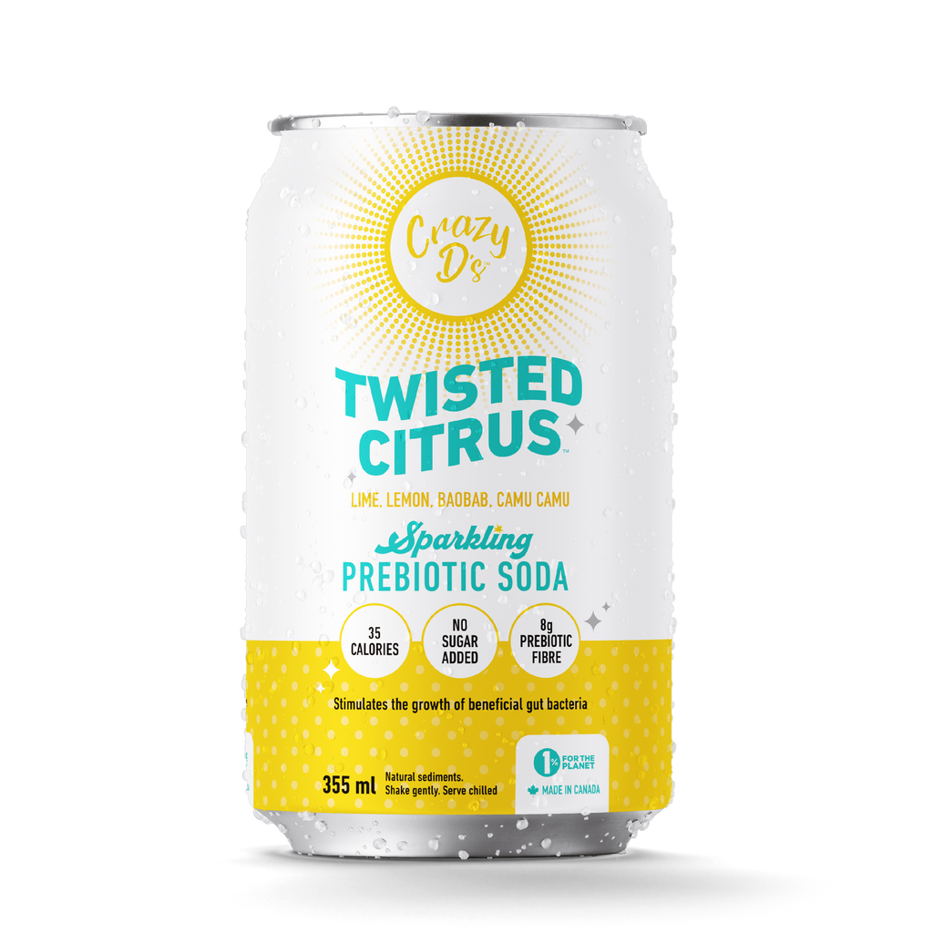 Crazy D's -  Twisted Citrus - Sparkling Prebiotic Craft Soda (12x355ml) - Pantree