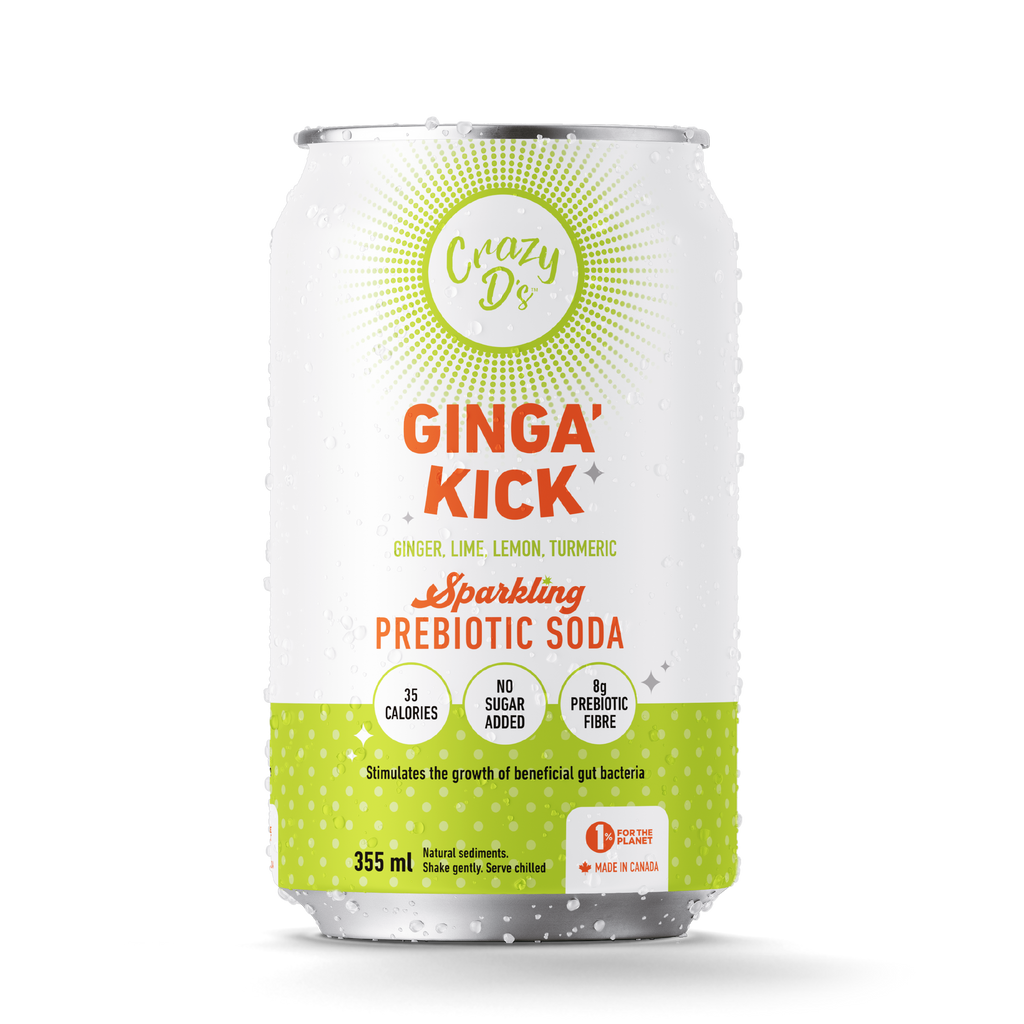 Crazy D's -  Ginga' Kick - Sparkling Prebiotic Craft Soda (12x355ml) - Pantree