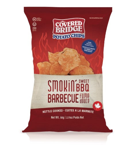 Covered Bridge Kettle Chips - Smokin Sweet BBQ (24x60g) - Pantree