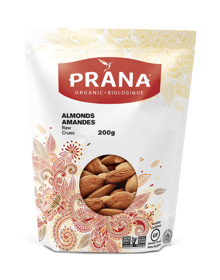 Raw Almonds Org (Gluten-Free, Kosher, NonGMO, Organic, Vegan) (6-200g) (jit) - Pantree