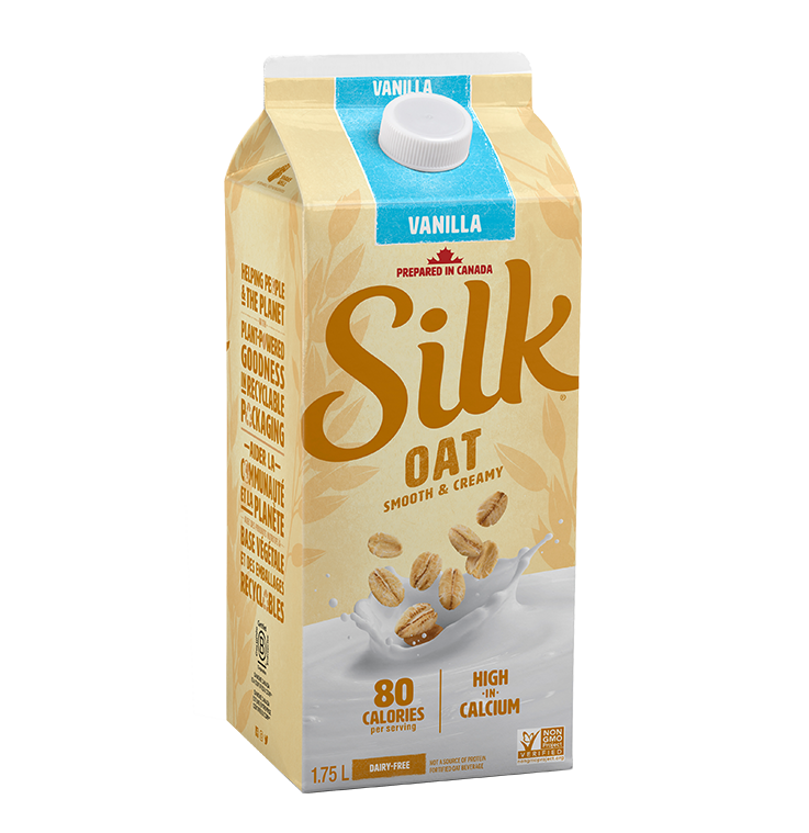 Silk Vanilla Oatmilk (Dairy Free, Non-GMO, Vegan, Kosher) (1.75 L) (jit) - Pantree