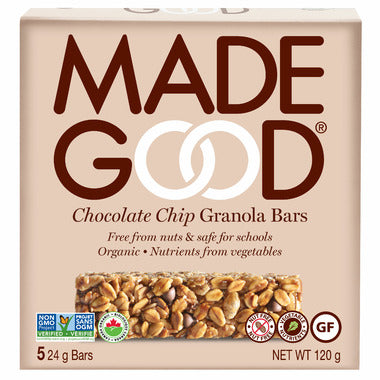 MadeGood - Chocolate Chip Granola Bars (5x24g) - Pantree
