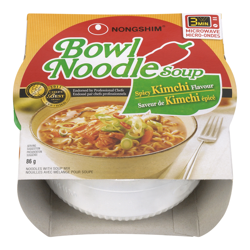 Nongshim Bowl Noodles Kimchi (12-86 g) (jit) - Pantree
