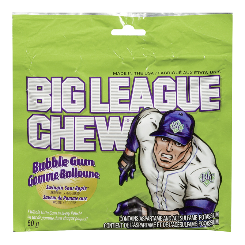 Big League Chew Bubble Gum  - Sour Apple (12 - 60 g) (jit) - Pantree