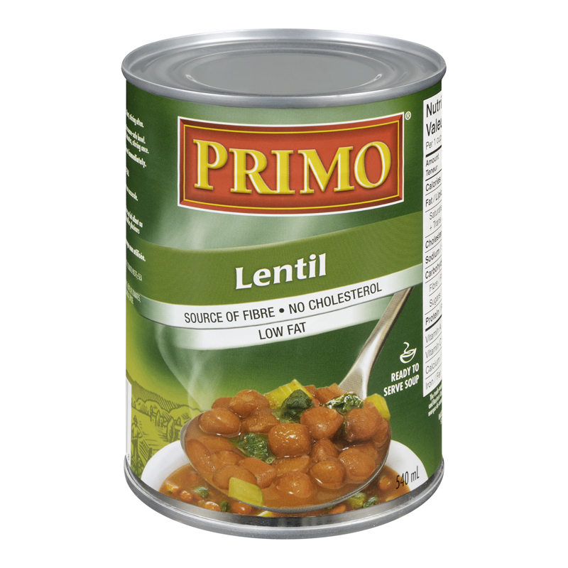 Primo Soup Hearty Lentil Ready-to-serve (12-540 mL) (jit) - Pantree