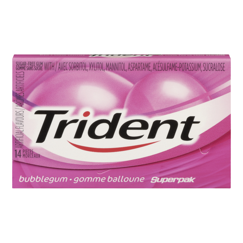 Trident Bubblegum Slabs (12 Packs) (jit) - Pantree