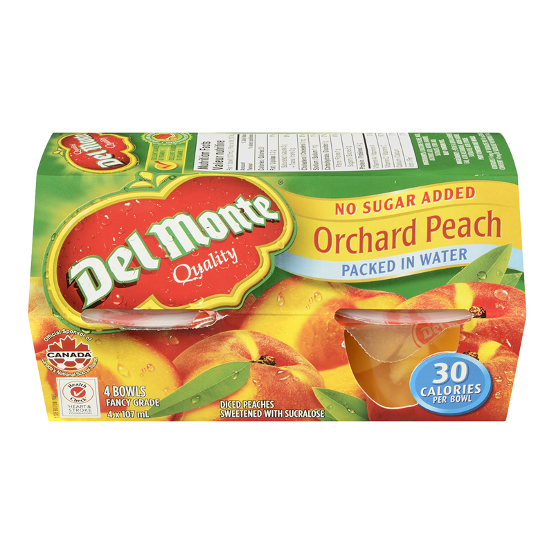 Del Monte Diced Peach In Water NSA (24-107 mL) (jit) - Pantree
