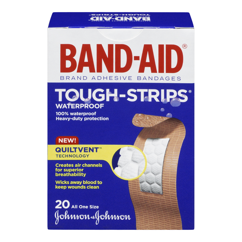 Band Aid Tough Strips Waterproof (1-20 ea) (jit) - Pantree