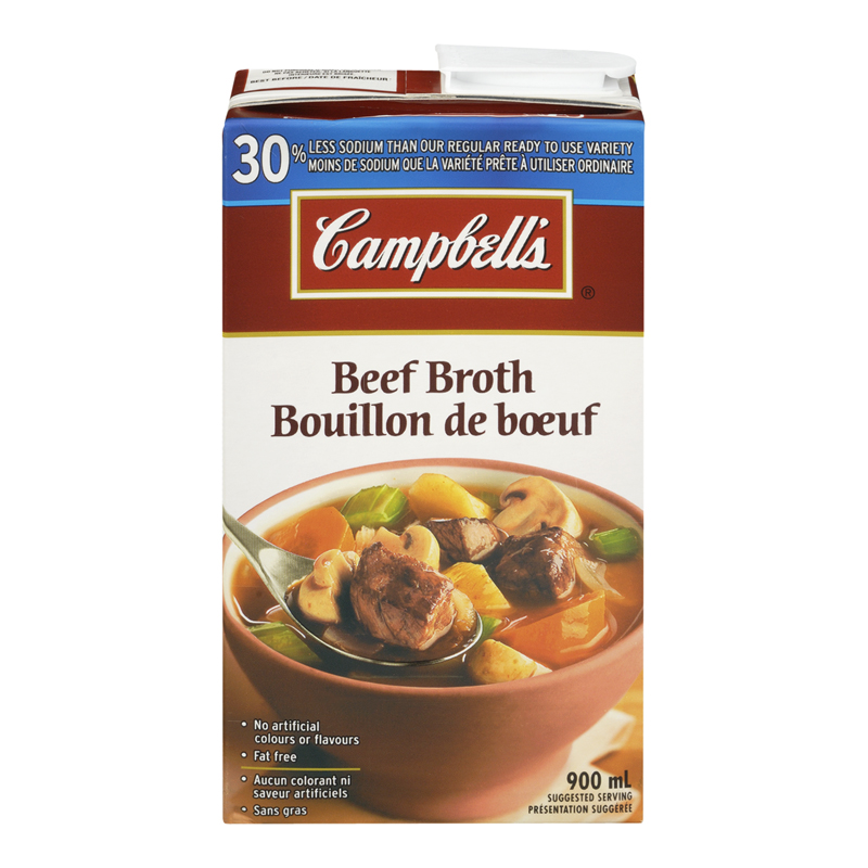 Campbell's Broth Beef 25% Less Sodium (12-900 mL) (jit) - Pantree