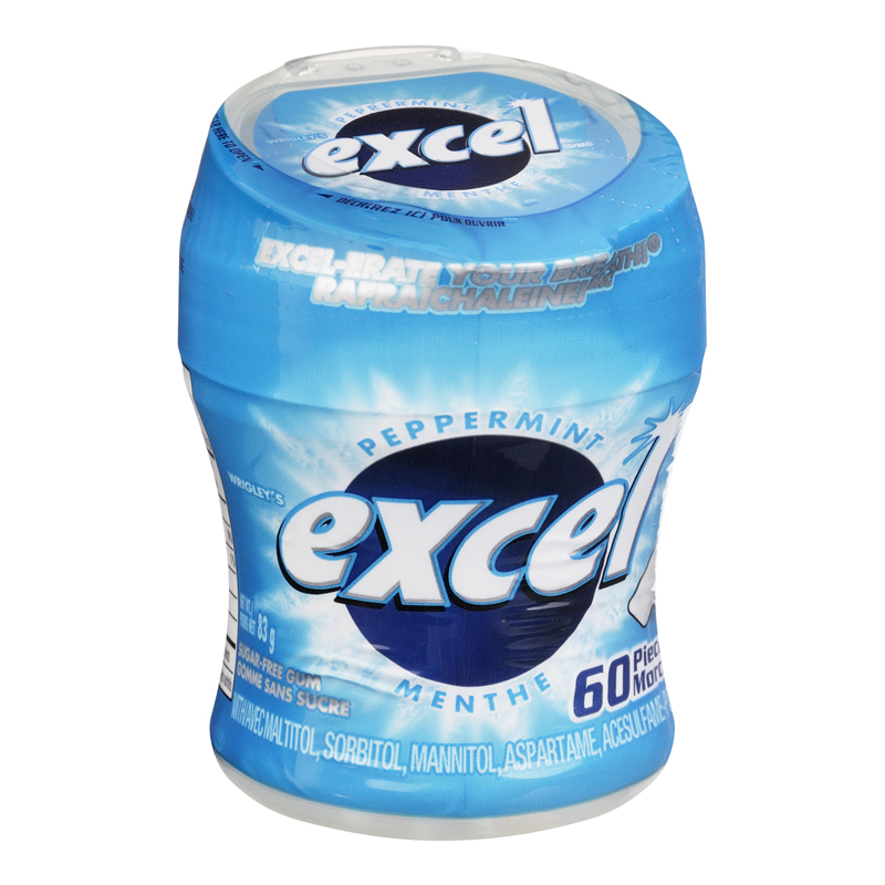 Excel Gum Peppermint Bottle (60-6 ea) (jit) - Pantree