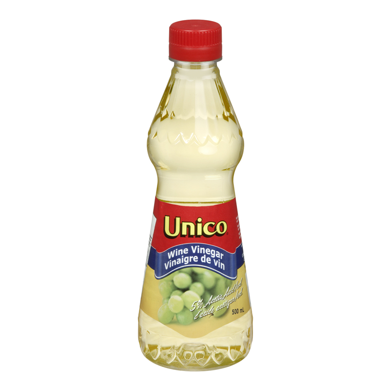 Unico White Wine Vinegar (12-500 mL) (jit) - Pantree