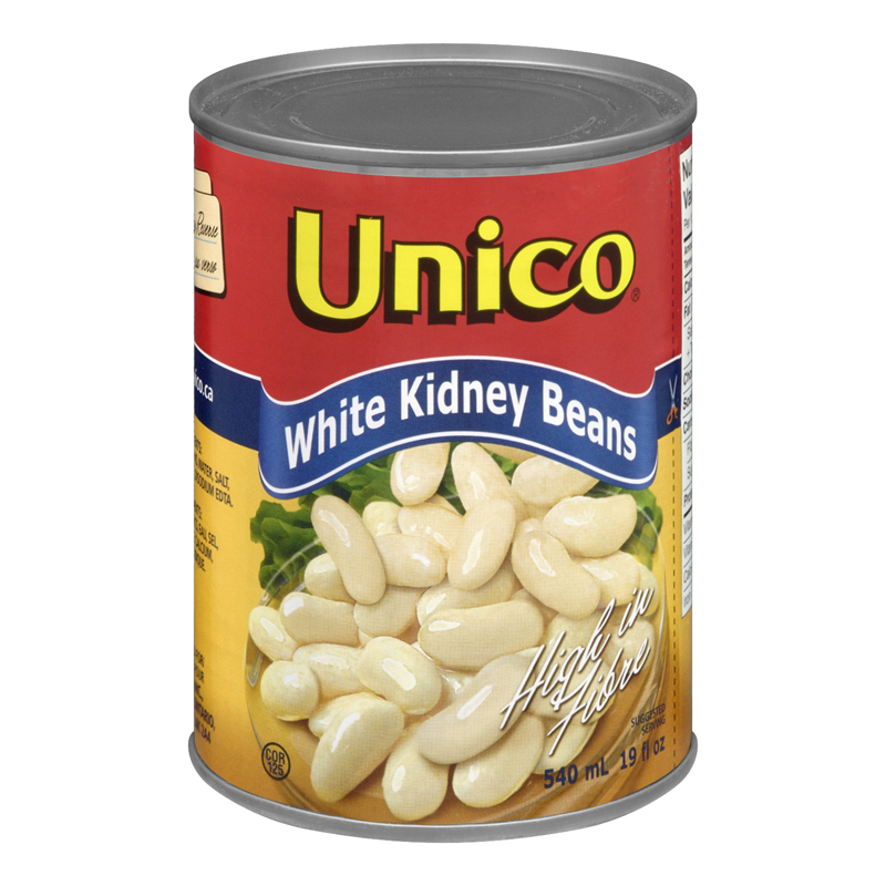Unico White Kidney Beans (24-540 mL) (jit) - Pantree