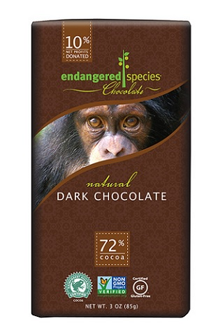 Endangered Species Chocolate Bars Dark Chimpanzee 72% (12 - 85 g) (jit) - Pantree