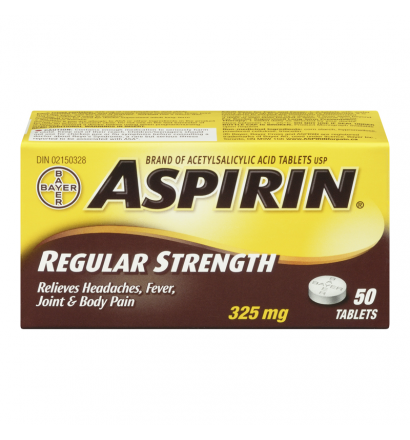 Aspirin Tablets Regular 325mg (1-50 ea) (jit) - Pantree