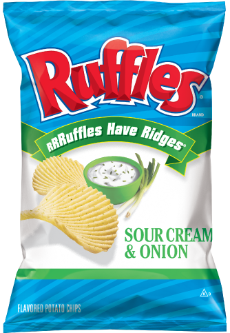 Ruffles Sour Cream & Onion - Single Serve (Kosher) (48-40 g) - Pantree