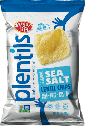 Enjoy Life Plentils Lentil Chips Sea Salt (Gluten Free, Non-GMO, Peanut Free, Kosher, Vegan) (12 - 113 g) (jit) - Pantree