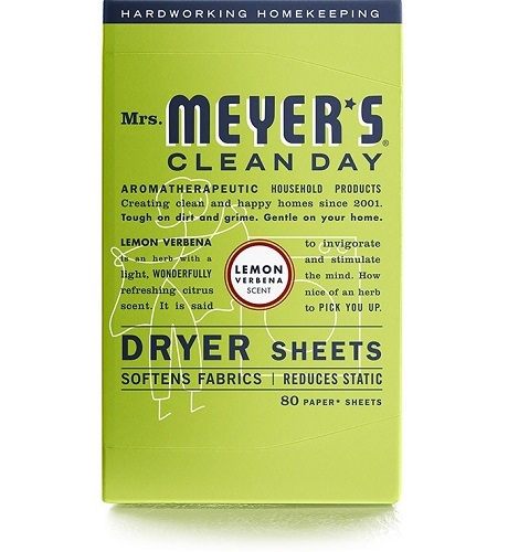 Mrs. Meyers Clean Day Dryer Sheets Lemon Verbena -  (Does not contain chlorine bleach, ammonia, petroleum distillates, parabens, phosphates or phthalates. Concentrated, biodegradable formulas - Pantree