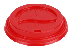Pronto Red Dome Lid (Fits 10-24oz Cups) (1000 Per Case) - Pantree