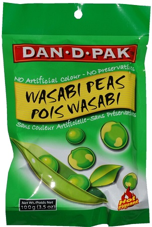 Dan-D Pak Peas, Wasabi Natural Green (12-100 g) (jit) - Pantree