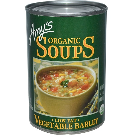 Amy's Kitchen Soup Vegetable Barley (Organic, Vegan, Kosher, Peanut Free) (12-398 mL) (jit) - Pantree