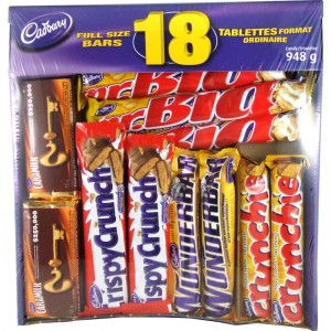 Cadbury Full Size Bars Variety Pack (18 Bars) - Pantree