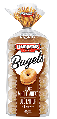 Dempster's Bagels 100% Whole Wheat (1-450g (6 Bagels)) - Pantree
