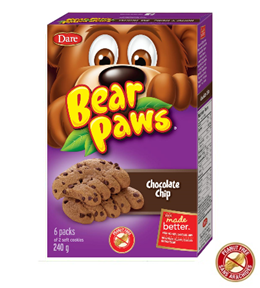 Dare Bear Paws Chocolate Chip (12-240 g) (jit) - Pantree