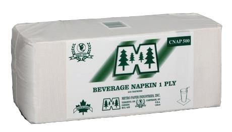 Monte Royal (Metro) 1 ply Beverage Napkins (4000 Per Case) - Pantree