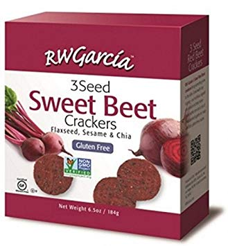 R.W.Garcia 3 Seed Crackers Sweet Beet (Gluten Free, Organic, Non-GMO, Kosher) (6-180 g) (jit) - Pantree