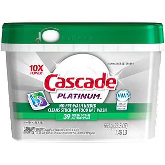 Cascade Action Pac Dishwasher Detergent Platinum Fresh (6-39 ea) (jit) - Pantree