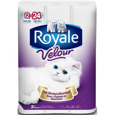 Royale Velour Bathroom Tissue (2-24 ea (142 Sheets)) (jit) - Pantree
