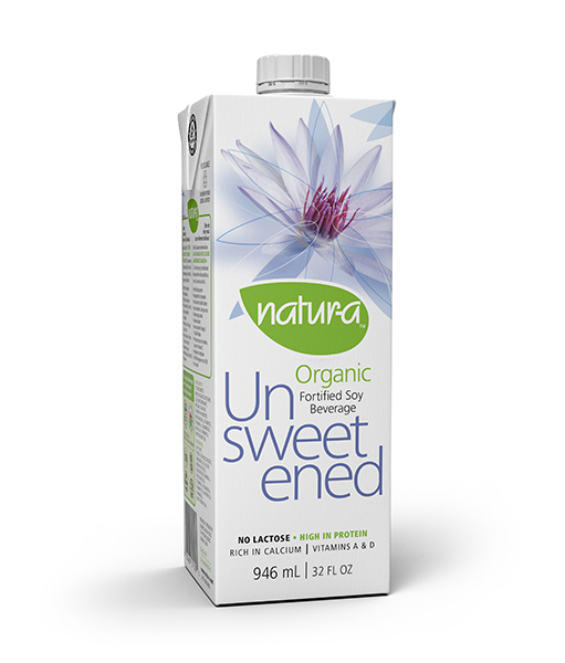 Natur-a Unsweetened Soy Beverage (Gluten Free, Organic, Non-GMO, Kosher, Vegan) (12-946 mL) (jit) - Pantree