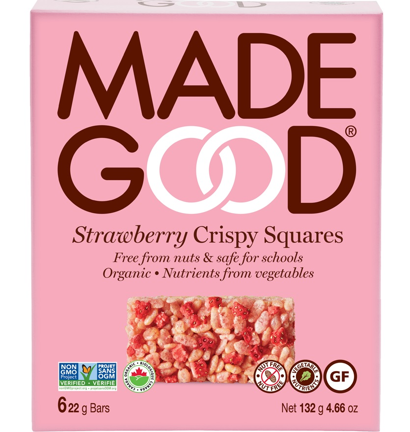 Made Good Strawberry Organic Crispy Squares (6-6 x 22 g (36 Bars)) - Pantree