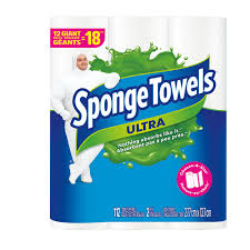 Sponge Towels Paper Towel Ultra -Choose-A-Size - Giant Rolls (53121) (2 - 12's) - Pantree