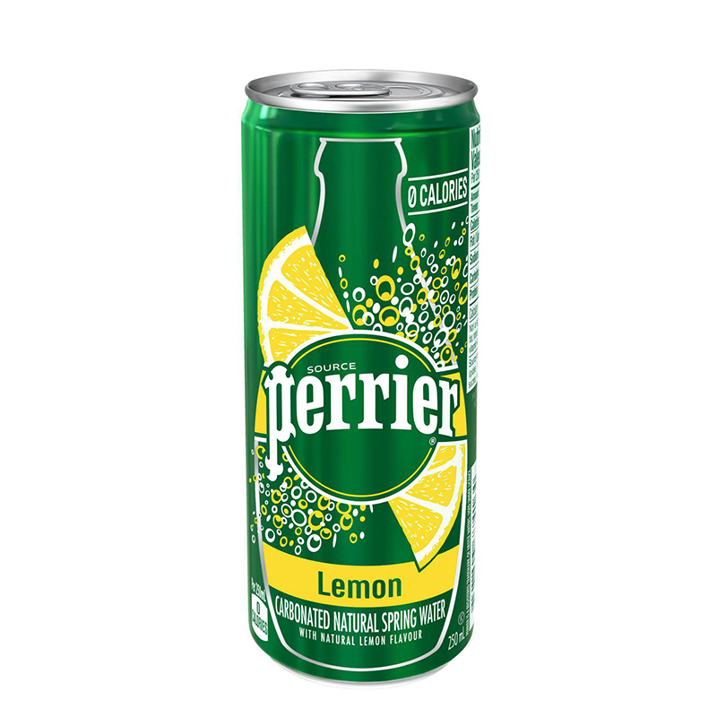 Perrier Slims Lemon Sparkling Water  (24-330 mL (Cans)) - Pantree