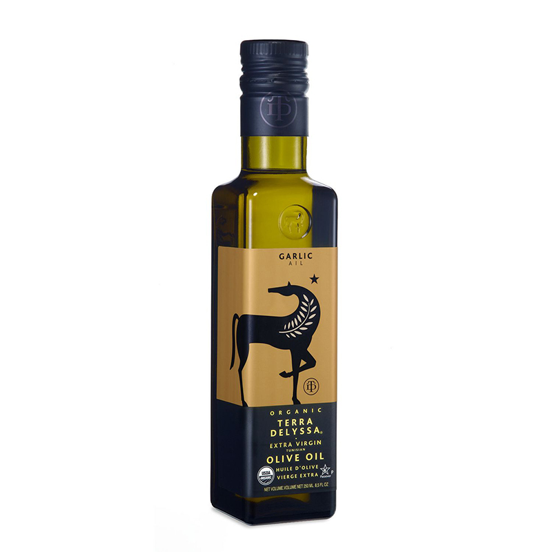 Terra Delyssa Organic Extra Virgin Olive Oil infused with Garlic (6-250 mL) (jit) - Pantree