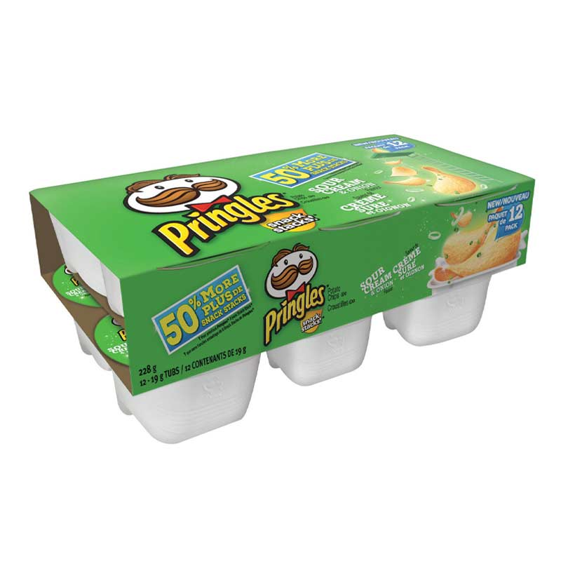 Pringles Chips Stacks Sour Cream & Onion (4-228 g (48-19 g Tubs)) (jit) - Pantree