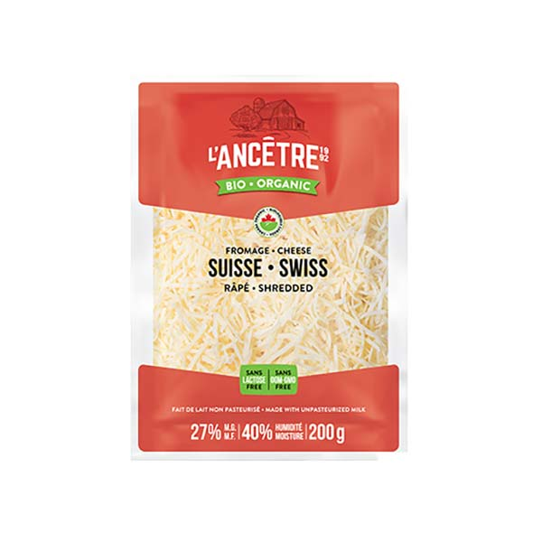 L'Ancetre Organic Shredded Swiss Cheese (1-200 g) (jit) - Pantree