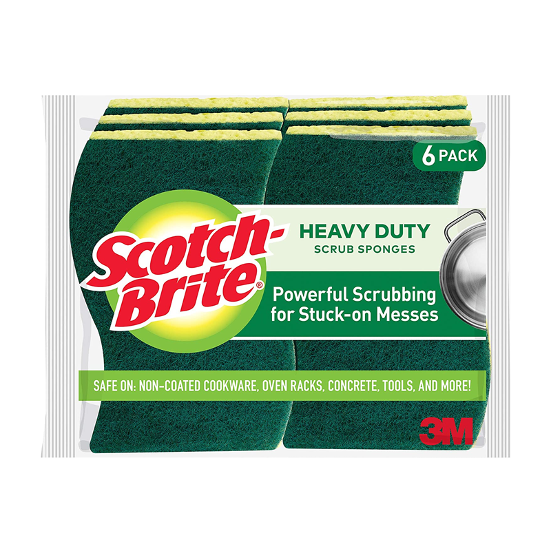 3M Scotch-Brite Heavy Duty Scrub Sponge ( 8-6 ea) (jit) - Pantree