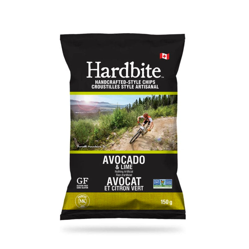 Hardbite Handcrafted-Style Potato Chips Avocado & Lime (Vegan, Gluten-Free) (15-150 g) (jit) - Pantree