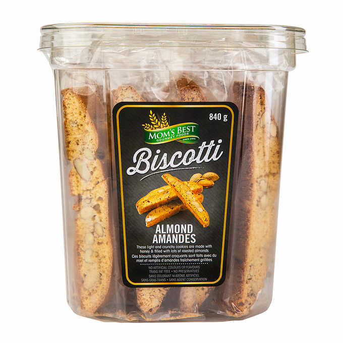 Mom's Best Gourmet Foods - Almond Biscotti (Individually Wrapped) (840 g Tub - (24 Biscotti)) - Pantree
