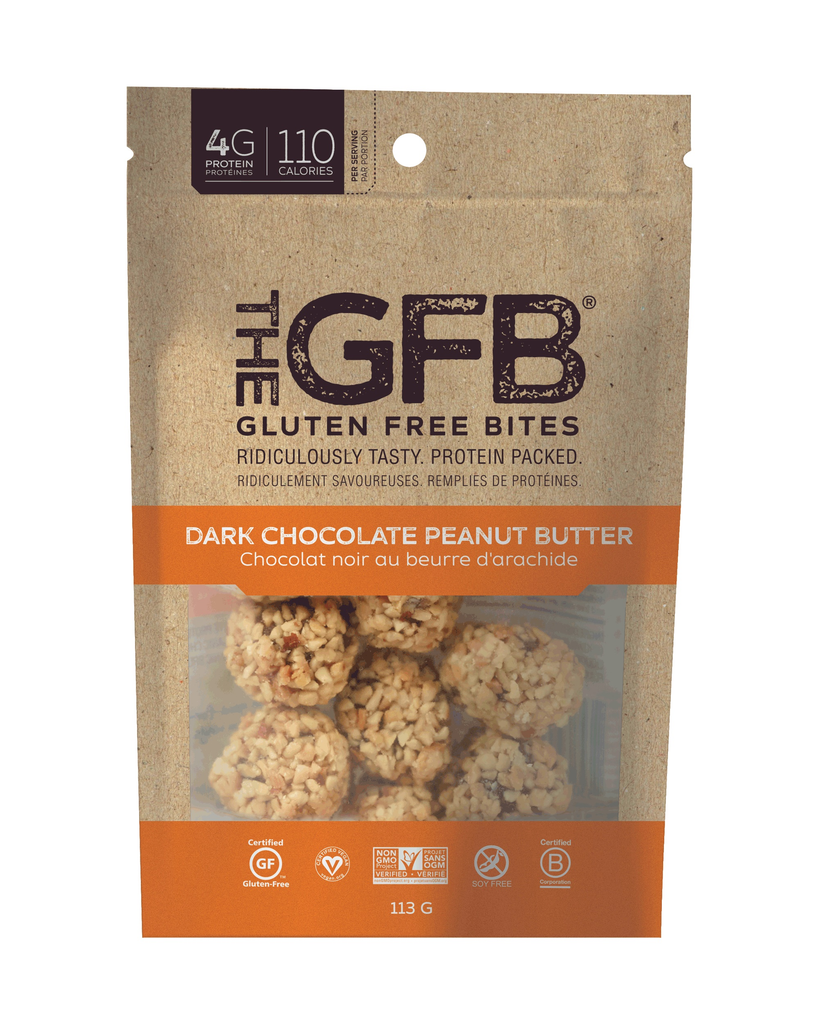 Gluten Free Bar Dark Chocolate Peanut Butter Bites (Non-GMO, Vegan, Kosher) (6-113 g) - Pantree