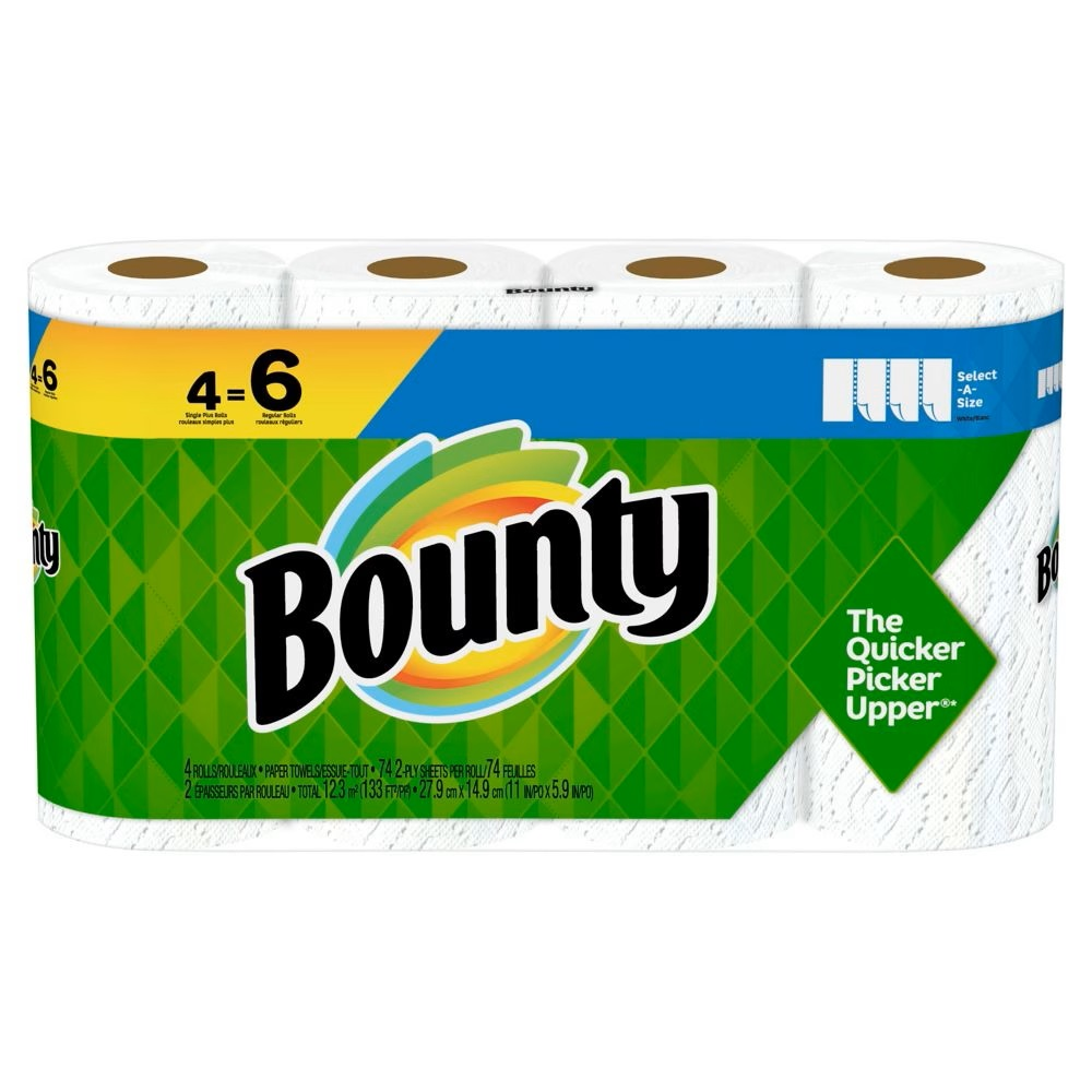 Bounty Select A Size 2 Ply 68 Sheets Paper Towel (4=6) (Case of 6-4 Rolls (24 Rolls Total)) - Pantree