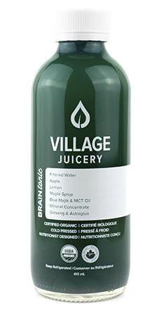 Village Juicery Cold Pressed Juice Brain Tonic - 7 Day Shelf Life (Refrigerated, Organic, Non-GMO, Raw) - 410mL (jit) - Pantree