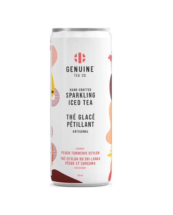 Genuine - Organic Peach Turmeric Sparkling Tea (24x355ml) - Pantree