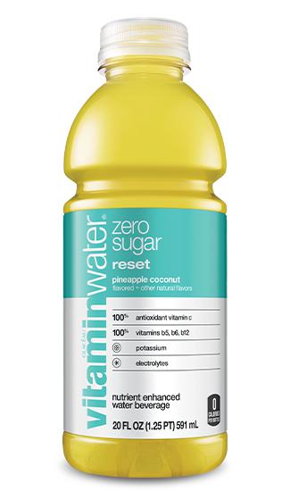Glaceau vitaminwater - reset pineapple coconut (12 x 591ml) - Pantree